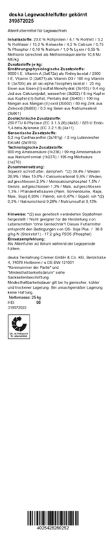 deuka Legewachtelfutter