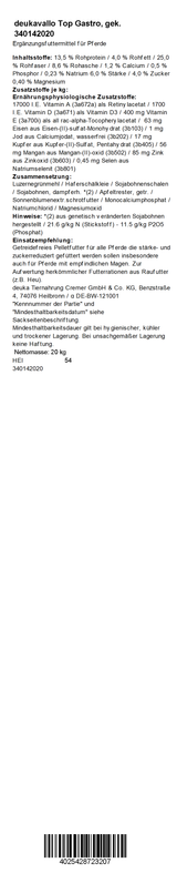 deukavallo Top Gastro, 20 kg