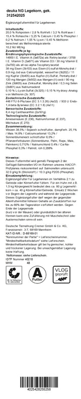deuka NG Legemehl/Legekorn, 25 kg